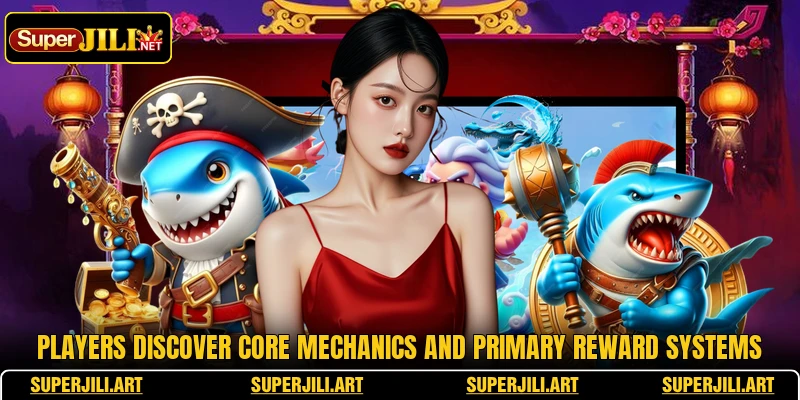 Players discover core mechanics and primary reward systems