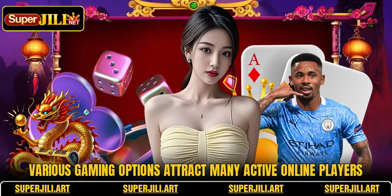 Various gaming options attract many active online players Various gaming options attract many active online players