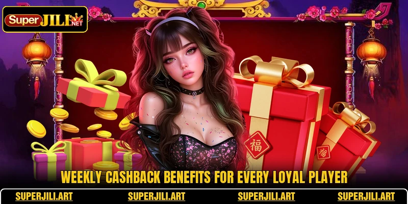Weekly cashback benefits for every loyal player Weekly cashback benefits for every loyal player